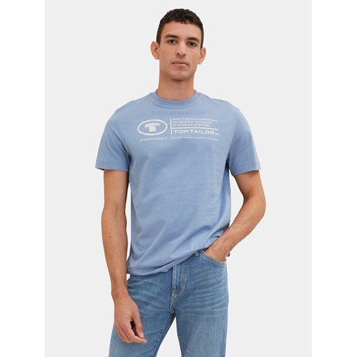 Tom Tailor T-Shirt 1035611 Błękitny Regular Fit ze sklepu MODIVO w kategorii T-shirty męskie - zdjęcie 182704989