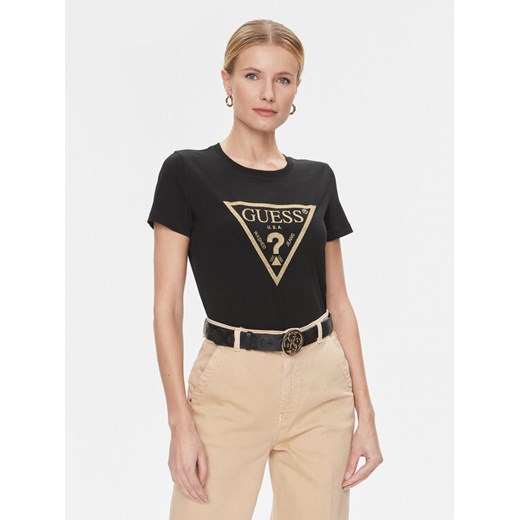 Guess T-Shirt W4RI69 J1314 Czarny Regular Fit ze sklepu MODIVO w kategorii Bluzki damskie - zdjęcie 182705029