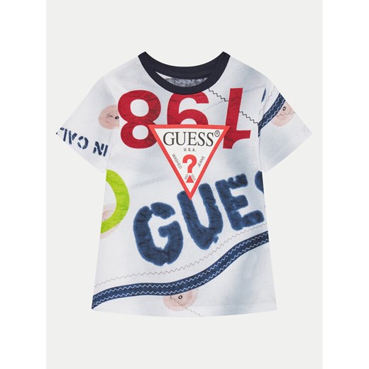 Guess T-Shirt N5RI14 K8HM4 Kolorowy Regular Fit ze sklepu MODIVO w kategorii T-shirty chłopięce - zdjęcie 182705045