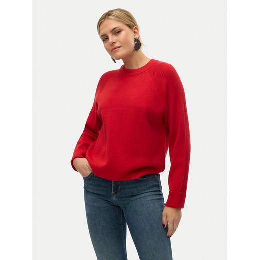 Vero Moda Sweter Gold 10315516 Czerwony Regular Fit ze sklepu MODIVO w kategorii Swetry damskie - zdjęcie 182705065