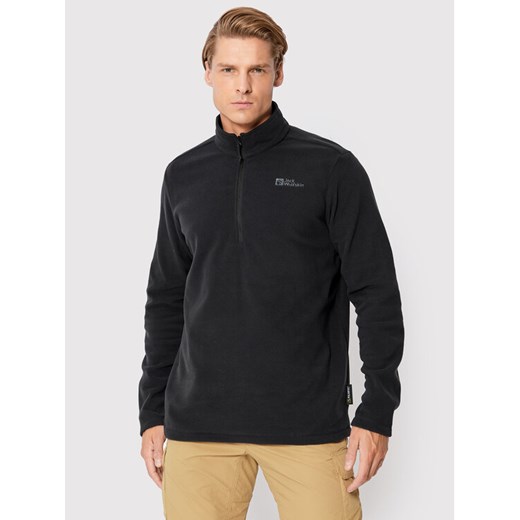 Jack Wolfskin Polar Taunus 1709522 Czarny Regular Fit ze sklepu MODIVO w kategorii Bluzy męskie - zdjęcie 182705166