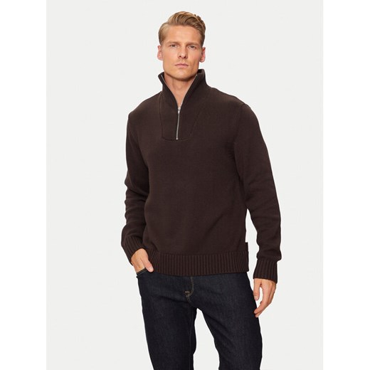 Jack&Jones Sweter Frederiksberg 12262055 Brązowy Loose Fit ze sklepu MODIVO w kategorii Swetry męskie - zdjęcie 182705185