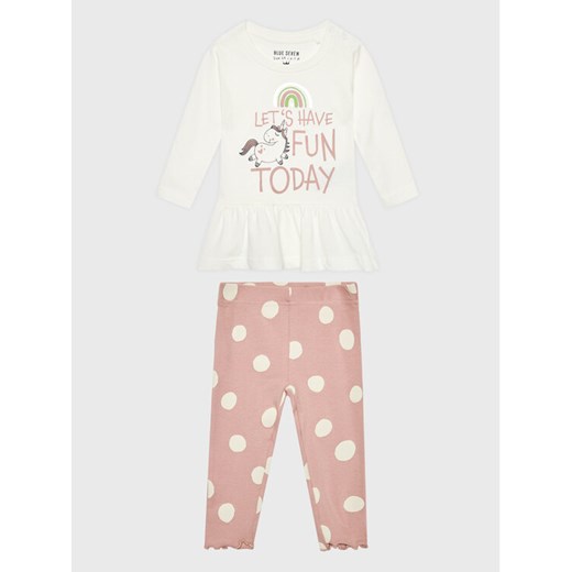Blue Seven Komplet bluzka i legginsy 966007 Kolorowy Regular Fit ze sklepu MODIVO w kategorii Komplety niemowlęce - zdjęcie 182705208