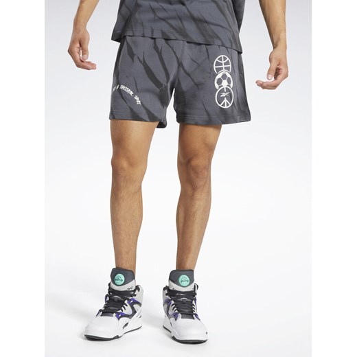Reebok Szorty sportowe Classics Block Party Shorts HS9179 Szary ze sklepu MODIVO w kategorii Spodenki męskie - zdjęcie 182705249