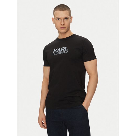 KARL LAGERFELD T-Shirt 755064 552241 Czarny Regular Fit ze sklepu MODIVO w kategorii T-shirty męskie - zdjęcie 182705266