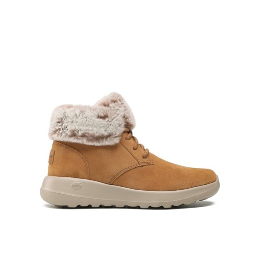 Skechers Botki Plush Dreams 144042/CSNT Brązowy ze sklepu MODIVO w kategorii Śniegowce damskie - zdjęcie 182705268