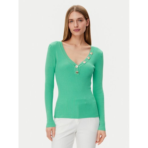 Morgan Sweter 201-MBANBI.N Zielony Slim Fit ze sklepu MODIVO w kategorii Swetry damskie - zdjęcie 182705276