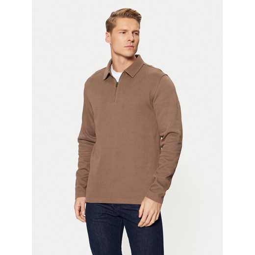 Selected Homme Polo 16095710 Brązowy Regular Fit ze sklepu MODIVO w kategorii T-shirty męskie - zdjęcie 182705365