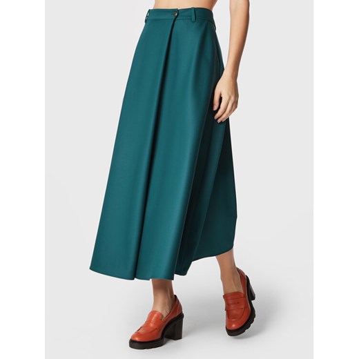 Simple Spódnica trapezowa LINDA TOL SDD550-02 Zielony Relaxed Fit ze sklepu MODIVO w kategorii Spódnice - zdjęcie 182705388