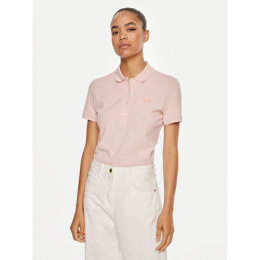 Lacoste Polo PF5462 Różowy Slim Fit ze sklepu MODIVO w kategorii Bluzki damskie - zdjęcie 182705465