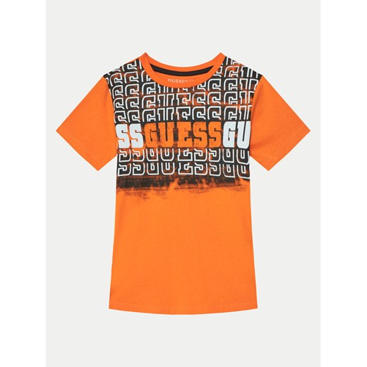 Guess T-Shirt L5RI23 K8HM4 Pomarańczowy Regular Fit ze sklepu MODIVO w kategorii T-shirty chłopięce - zdjęcie 182705487