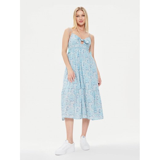 Pepe Jeans Sukienka letnia Mallory Print PL953533 Niebieski Regular Fit ze sklepu MODIVO w kategorii Sukienki - zdjęcie 182705498