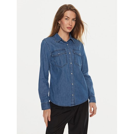 Sisley Koszula jeansowa 5FV6LQ028 Niebieski Regular Fit ze sklepu MODIVO w kategorii Koszule damskie - zdjęcie 182705577