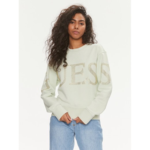 Guess Bluza Vintage Logo W4GQ10 KC8I0 Żółty Relaxed Fit ze sklepu MODIVO w kategorii Bluzy damskie - zdjęcie 182705608