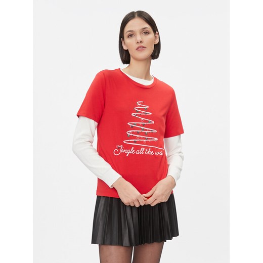 Vila T-Shirt 14090227 Czerwony Regular Fit ze sklepu MODIVO w kategorii Bluzki damskie - zdjęcie 182705799