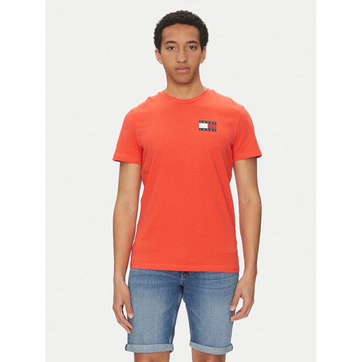 Tommy Jeans T-Shirt Essential DM0DM20740 Pomarańczowy Slim Fit ze sklepu MODIVO w kategorii T-shirty męskie - zdjęcie 182705808