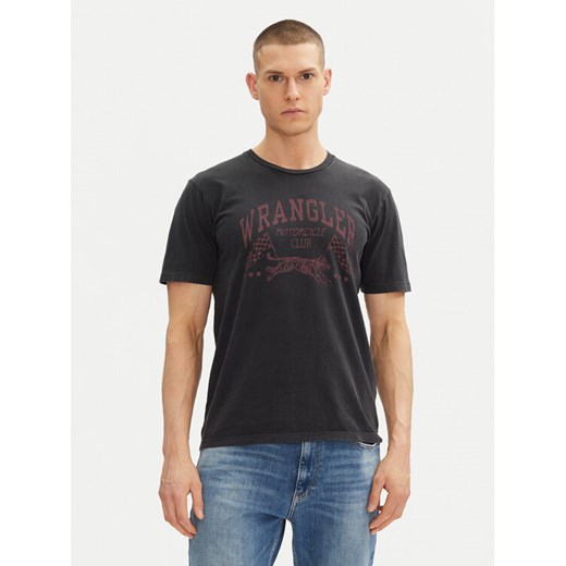 Wrangler T-Shirt 205921 Czarny Regular Fit ze sklepu MODIVO w kategorii T-shirty męskie - zdjęcie 182705816