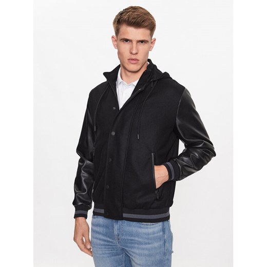 KARL LAGERFELD Kurtka przejściowa 505083 533799 Czarny Regular Fit ze sklepu MODIVO w kategorii Kurtki męskie - zdjęcie 182705856