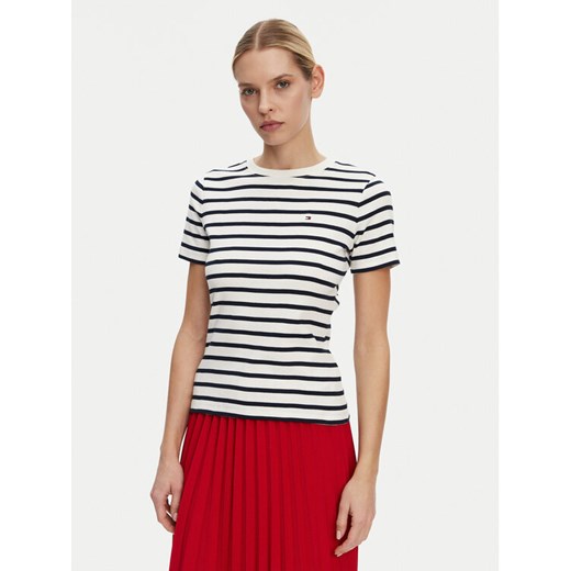 Tommy Hilfiger T-Shirt New Cody WW0WW40587 Écru Slim Fit Tommy Hilfiger L MODIVO