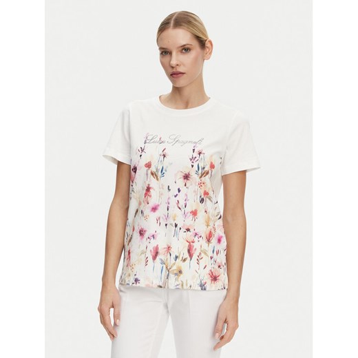 Luisa Spagnoli T-Shirt Boemi 542083 Biały Regular Fit ze sklepu MODIVO w kategorii Bluzki damskie - zdjęcie 182705868