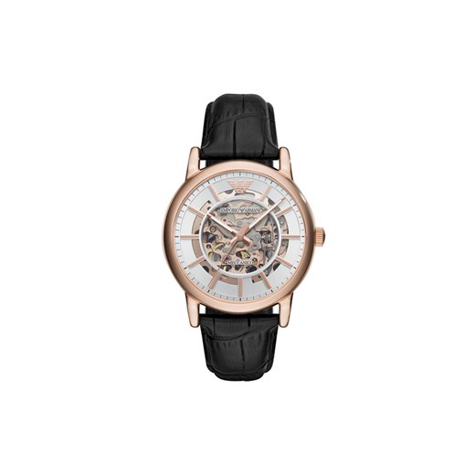 Emporio Armani Zegarek Meccanico AR60007 Czarny ze sklepu MODIVO w kategorii Zegarki - zdjęcie 182705997