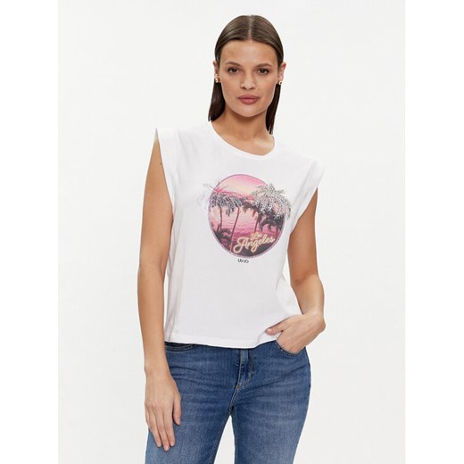Liu Jo T-Shirt MA4332 J5003 Biały Regular Fit ze sklepu MODIVO w kategorii Bluzki damskie - zdjęcie 182706009