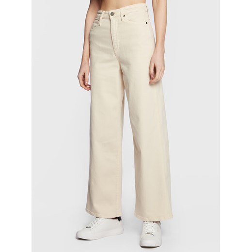 Calvin Klein Jeansy K20K205058 Écru Wide Leg ze sklepu MODIVO w kategorii Jeansy damskie - zdjęcie 182706025