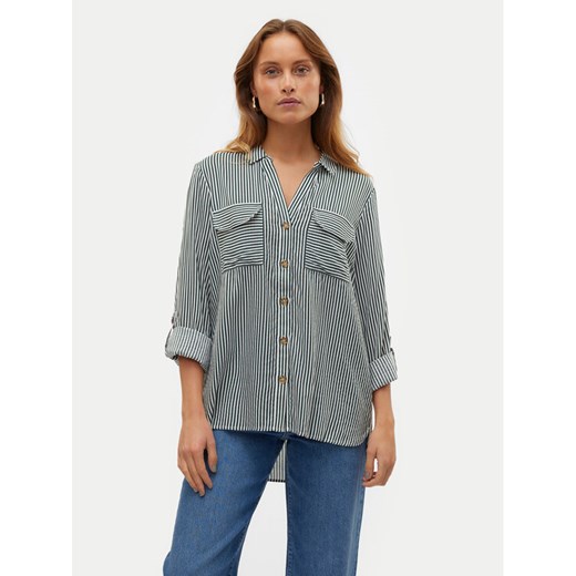 Vero Moda Koszula Bumpy 10275283 Zielony Regular Fit ze sklepu MODIVO w kategorii Koszule damskie - zdjęcie 182706056