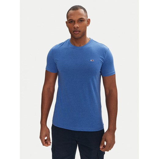 Tommy Jeans T-Shirt Jaspe DM0DM20363 Niebieski Slim Fit ze sklepu MODIVO w kategorii T-shirty męskie - zdjęcie 182706219