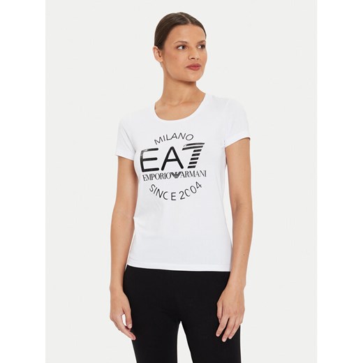 EA7 Emporio Armani T-Shirt 6DTT20 TJQCZ 1100 Biały Slim Fit XS MODIVO