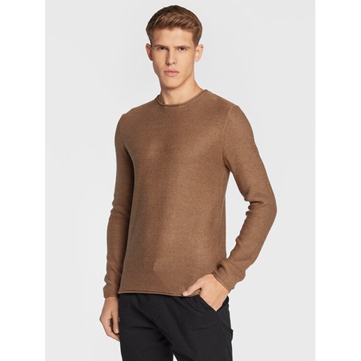 Solid Sweter 21104152 Brązowy Regular Fit ze sklepu MODIVO w kategorii Swetry męskie - zdjęcie 182706279