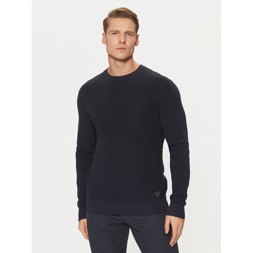 Guess Sweter M5RR09 Z3BV1 Granatowy Regular Fit ze sklepu MODIVO w kategorii Swetry męskie - zdjęcie 182706319