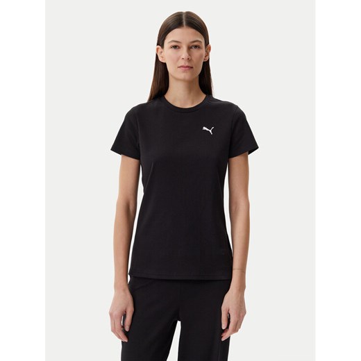 Puma T-Shirt Ess Elevated 685021 Czarny Slim Fit ze sklepu MODIVO w kategorii Bluzki damskie - zdjęcie 182706397