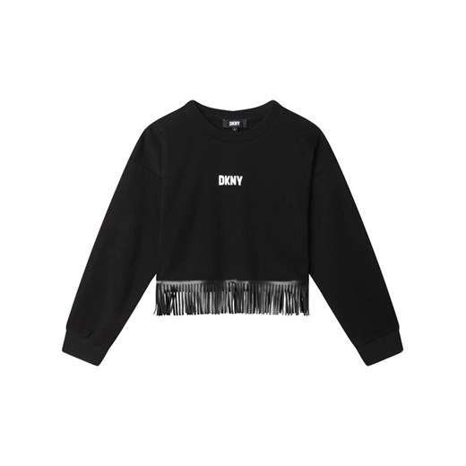 DKNY Bluza D35S93 D Czarny Regular Fit ze sklepu MODIVO w kategorii Bluzy dziewczęce - zdjęcie 182706429