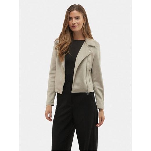 Vero Moda Kurtka z imitacji skóry Jose 10300938 Szary Regular Fit ze sklepu MODIVO w kategorii Kurtki damskie - zdjęcie 182706558