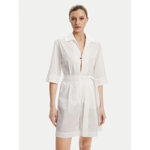 Max Mara Beachwear Kombinezon Canard 2516241019 Biały Regular Fit ze sklepu MODIVO w kategorii Kombinezony damskie - zdjęcie 182706646