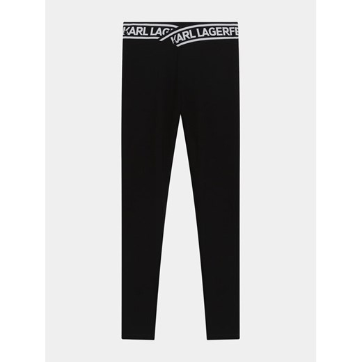 Karl Lagerfeld Kids Legginsy Z30068 D Czarny Slim Fit ze sklepu MODIVO w kategorii Spodnie dziewczęce - zdjęcie 182706669