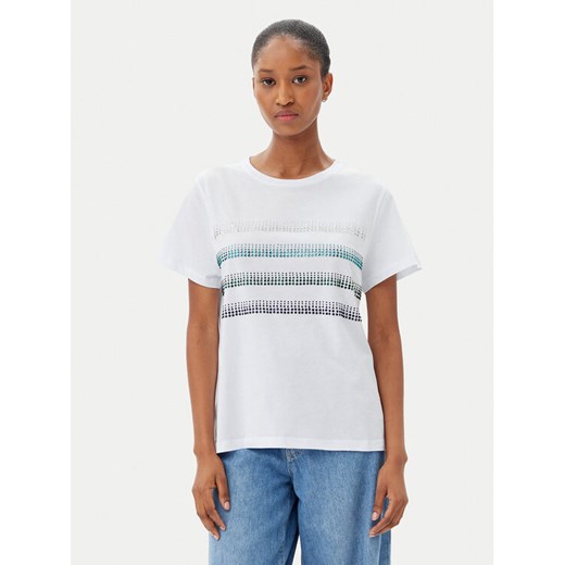 Marella T-Shirt Foglia 2515971042 Biały Regular Fit ze sklepu MODIVO w kategorii Bluzki damskie - zdjęcie 182706675