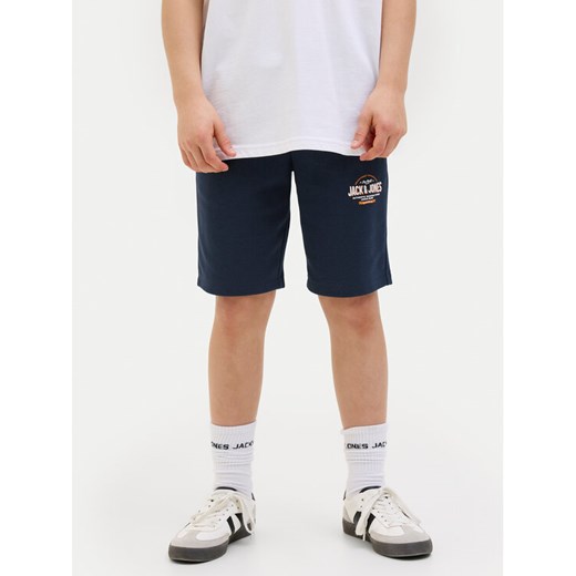 Jack&Jones Junior Szorty sportowe Logo 12249970 Granatowy Slim Fit ze sklepu MODIVO w kategorii Spodenki chłopięce - zdjęcie 182706696