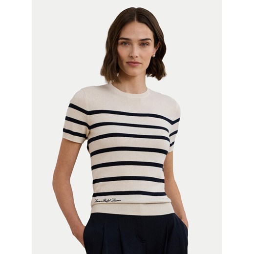 LAUREN RALPH LAUREN Sweter 200961688002 Écru Regular Fit ze sklepu MODIVO w kategorii Swetry damskie - zdjęcie 182706957