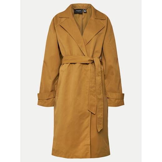 Vero Moda Curve Trencz Lou 10278572 Beżowy Regular Fit ze sklepu MODIVO w kategorii Płaszcze damskie - zdjęcie 182706995