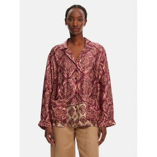 ViCOLO Koszula TD0378 Bordowy Relaxed Fit ze sklepu MODIVO w kategorii Koszule damskie - zdjęcie 182707046