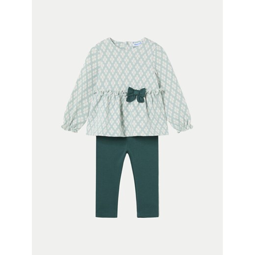 Mayoral Komplet bluzka i legginsy 2713 Zielony Regular Fit ze sklepu MODIVO w kategorii Komplety niemowlęce - zdjęcie 182707077