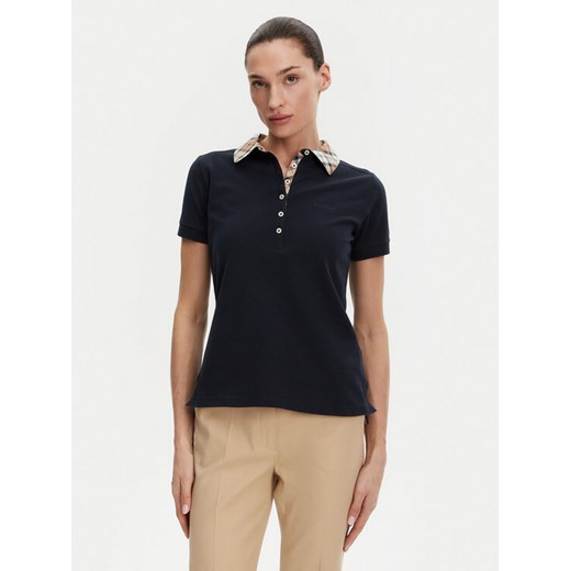Barbour Polo LML0633NY13 Granatowy Regular Fit ze sklepu MODIVO w kategorii Bluzki damskie - zdjęcie 182707095