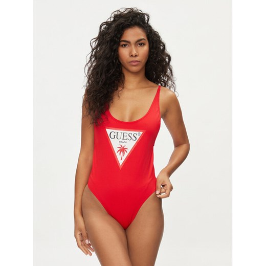 Guess Strój kąpielowy E4GJ48 LY00K Czerwony Guess M MODIVO