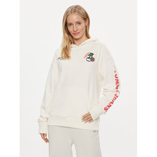 Tommy Jeans Bluza Cherry DW0DW17707 Biały Relaxed Fit ze sklepu MODIVO w kategorii Bluzy damskie - zdjęcie 182707178