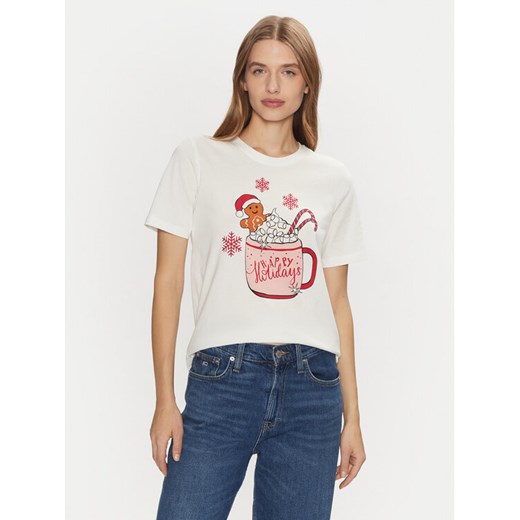 ONLY T-Shirt Rosie 15332339 Biały Regular Fit ze sklepu MODIVO w kategorii Bluzki damskie - zdjęcie 182707229