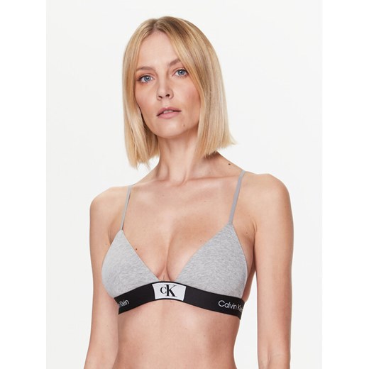 Calvin Klein Underwear Biustonosz braletka Unlined 000QF7217E Szary ze sklepu MODIVO w kategorii Biustonosze - zdjęcie 182707295