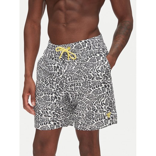 Guess Szorty kąpielowe F5GT04 WG2D2 Czarny Regular Fit Guess XXL MODIVO