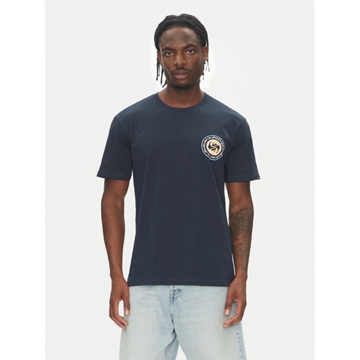 Quiksilver T-Shirt Circle Back Ss EQYZT08054 Granatowy Regular Fit ze sklepu MODIVO w kategorii T-shirty męskie - zdjęcie 182707369